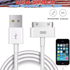 2X USB Data Sync Cable Cord Charger for iPhone 4 4G 4S 3GS iPod Nano Touch 4G
