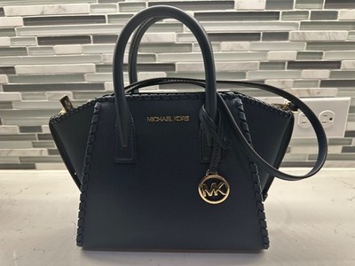Michael Kors Emilia Small Pebbled Leather Satchel Crossbody Shoulder Bag