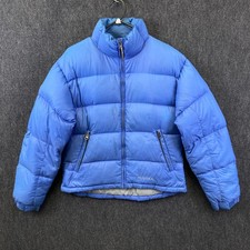 Chaqueta acolchada Marmot para mujer plumón de ganso azul bolsillos con cremallera exterior talla M