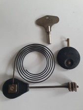 Smiths Enfield Vintage Mantel Clock Winding Key, Pendulum And Chime Gong Spares
