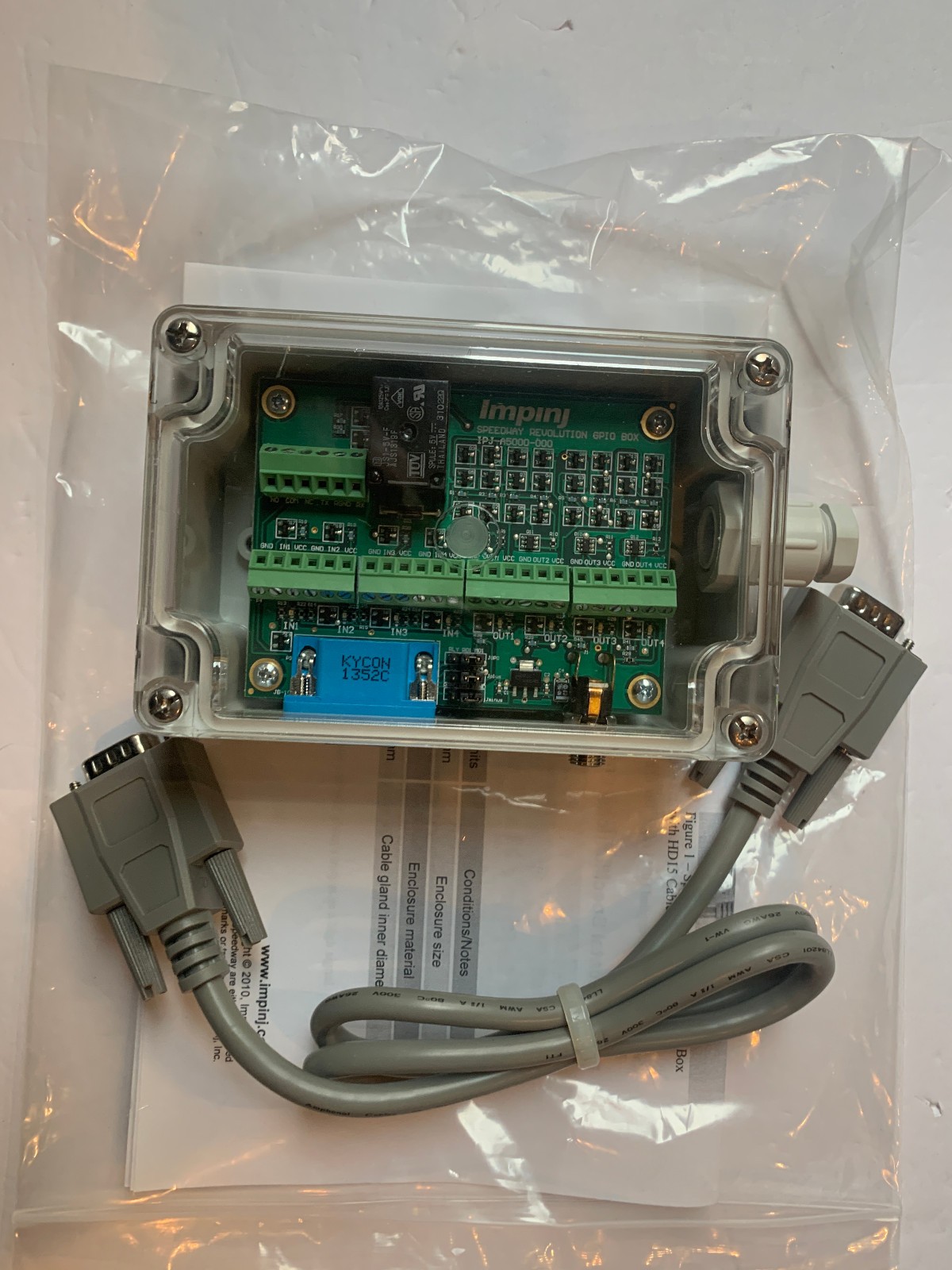 Impinj IPJ-A5000-000 Speedway Revolution GPIO Box with HD15 Cable