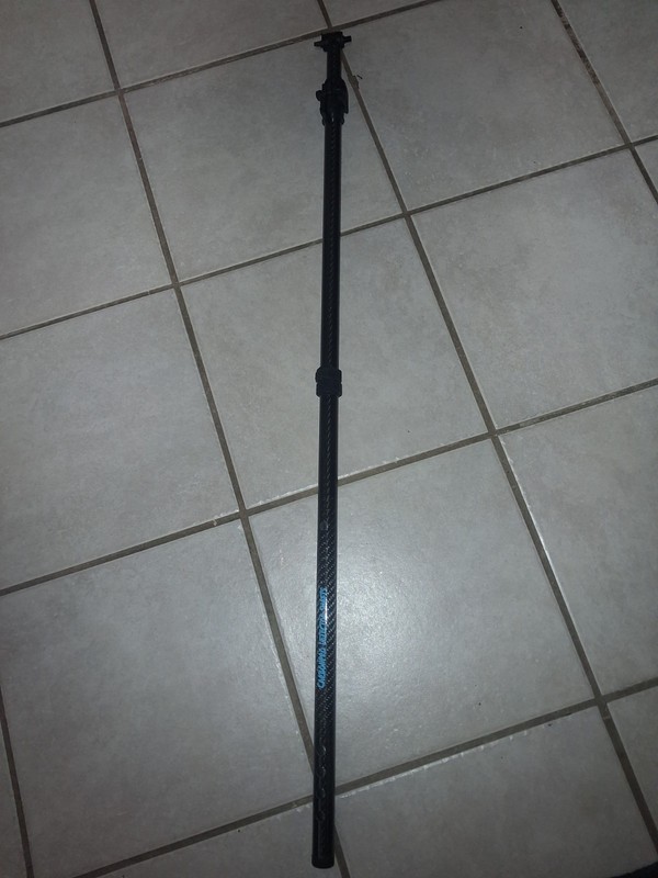 CarbonPro Telescopic Carbon  Shaft for Equinox 600/800 metal detector, Black