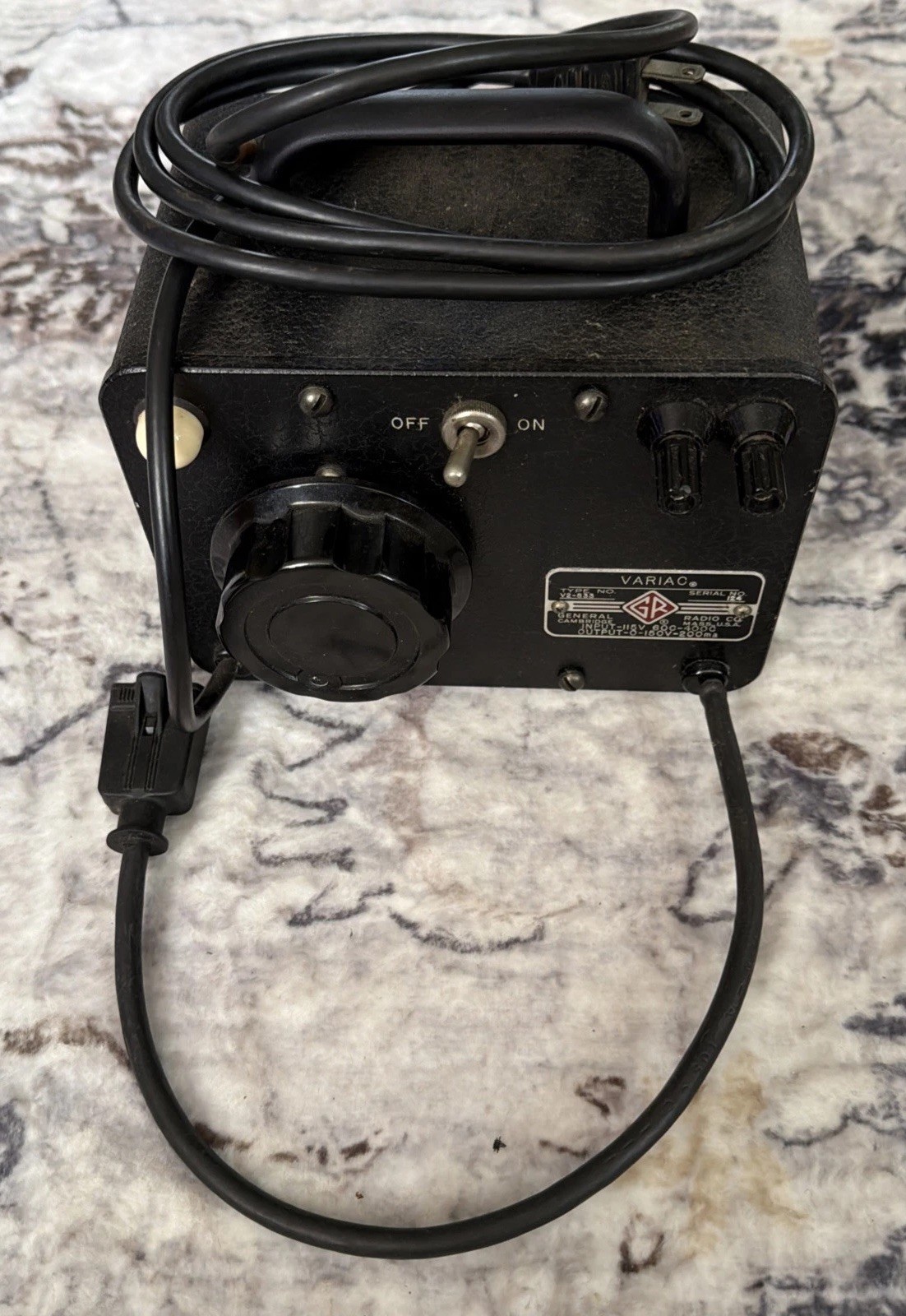 General Radio Variac Type V2–S33