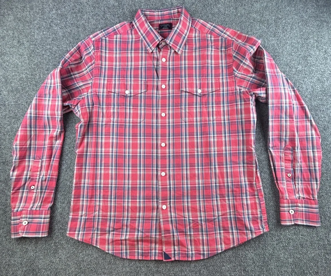 Untuckit Button Up Shirt Men’s Size Large Long Sleeve Plaid