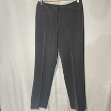ANNE KLEIN gray flat front straight leg dress pants 4