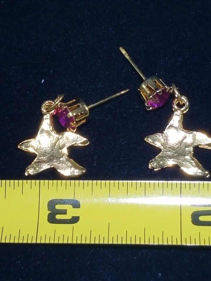 КУКЛЫ МАДАМ АЛЕКСАНДР АКСЕССУАРЫ ЮВЕЛИРНЫЕ СЕРЬГИ золотистый морской звезды - Изображение 4 из 4