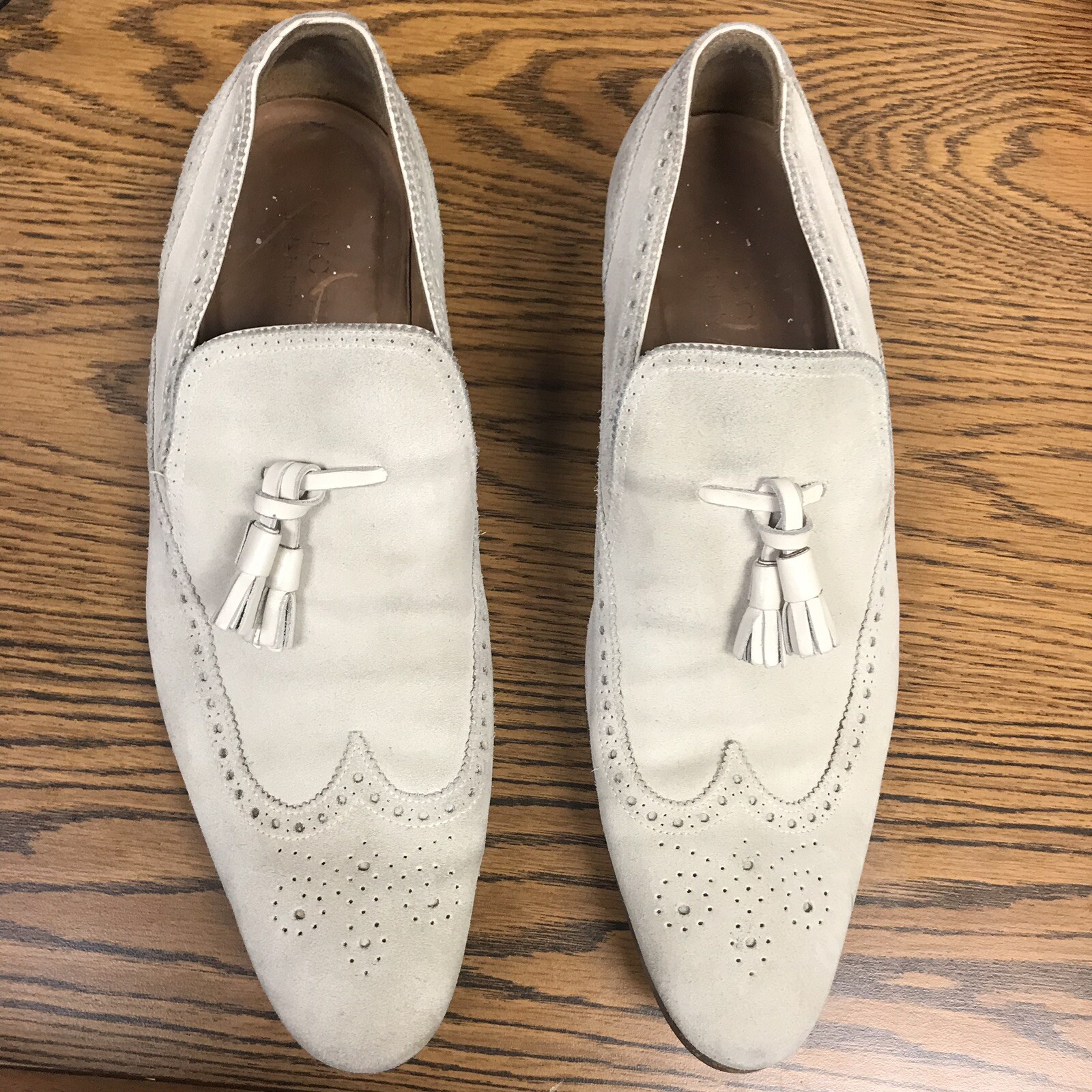 Gucci Beige Suede Tassel Loafers Size 