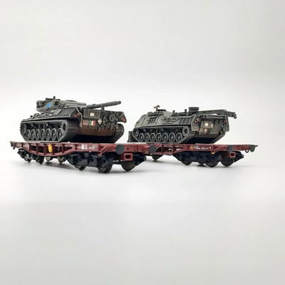 45115 Acme H0 FS Set 2 Waggons Pritsche A Gabelstapler Rlmmp-T, Leopard E