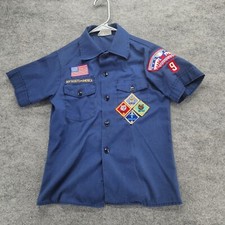 Boy Scouts of America Shirt Youth 12 Uniform Short Sleeve Blue