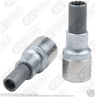 KS TOOLS OZ Spezial-Alu-Felgen-Stecknuss 8mm für mehrteilige OZ-Felgen 515.1033
