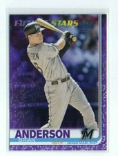 2019 Topps Series 1 #212 Brian Anderson MIAMI MARLINS  PURPLE FUTURE STARS
