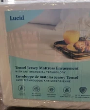 LUCID Encasement Mattress Protector - Surrounds Mattress for Waterproof Queen