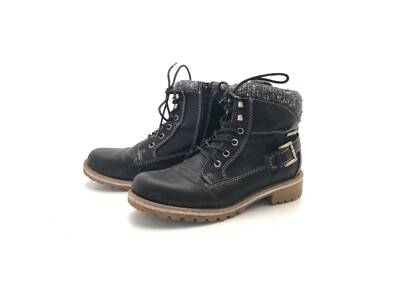 Bama Damen Stiefel Stiefelette Ankle Boots Schwarz Gr. 37 (UK 4)