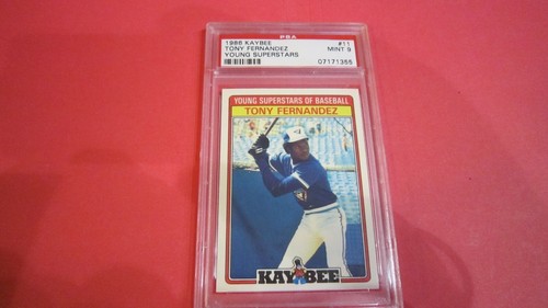1986 Kaybee Tony Fernandez #11 YOUNG SUPER STARS PSA 9 - Picture 2 of 7