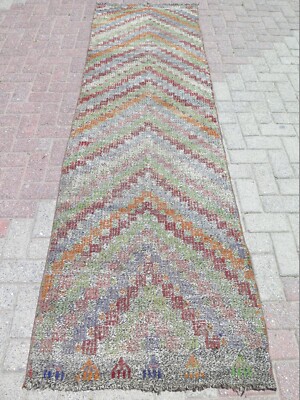 Turkish Kilim Runner, Hallway Rugs Runner, Aisle Corridor Stairs Long 31''x109''