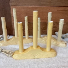 3- Vintage Christmas ~ Electric 3 Drip candle Candelabra Candolier Window Mantel