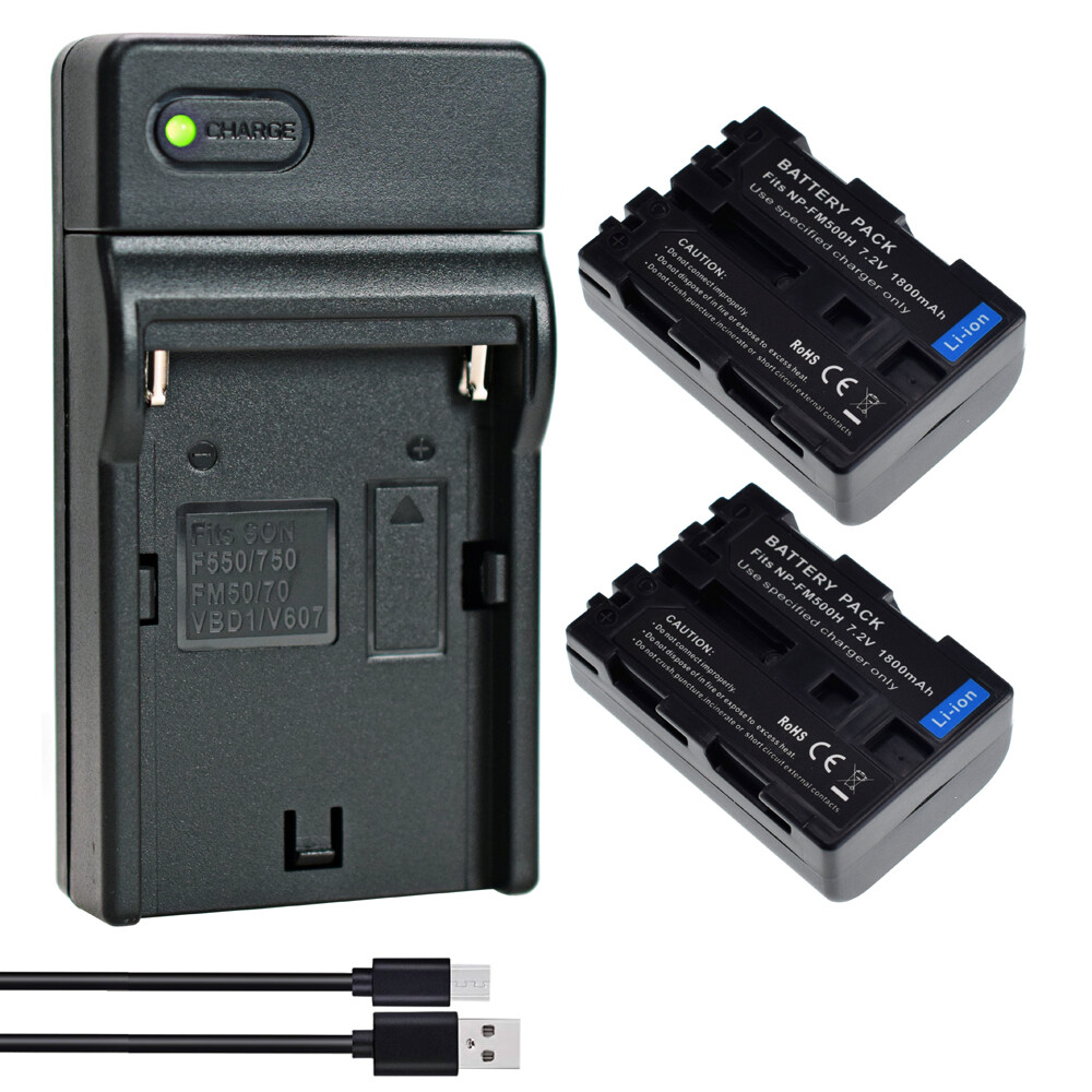 2x Battery +Charger for SONY DSLR-Alpha 500 580 850 900 SLT-A58 65