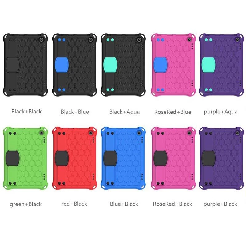 For Amazon Kindle Fire HD 8 Plus 10th 12th Kid Stand Case Cover ShockProof Strap - Image 2 of 4
