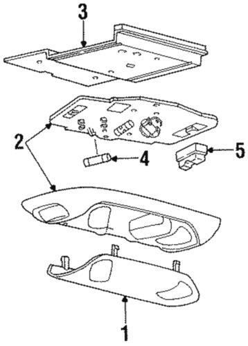 Ensamblaje del interruptor de lámpara de cortesía delantero para Ford Lincoln (P/N F7DZ-13752-AA)