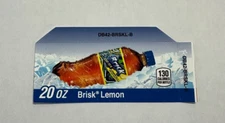Brisk Lemon Ice Tea Vending Machine Flavor Strip 20oz For Vendo Dixie Narco