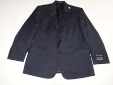 Jos. A. Bank Men's Suit Jacket Size 44 Short NWT Navy Blue Wool Silk Striped