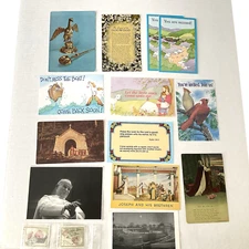Postcard Religious Lot of 13 Items 2 are Stamps Unused Assorted Postcards