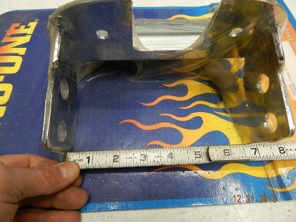 Suporte de placa de licença cromado fat-bob fender Harley custom chopper 8 1/2 pro one - Imagem 2 de 4