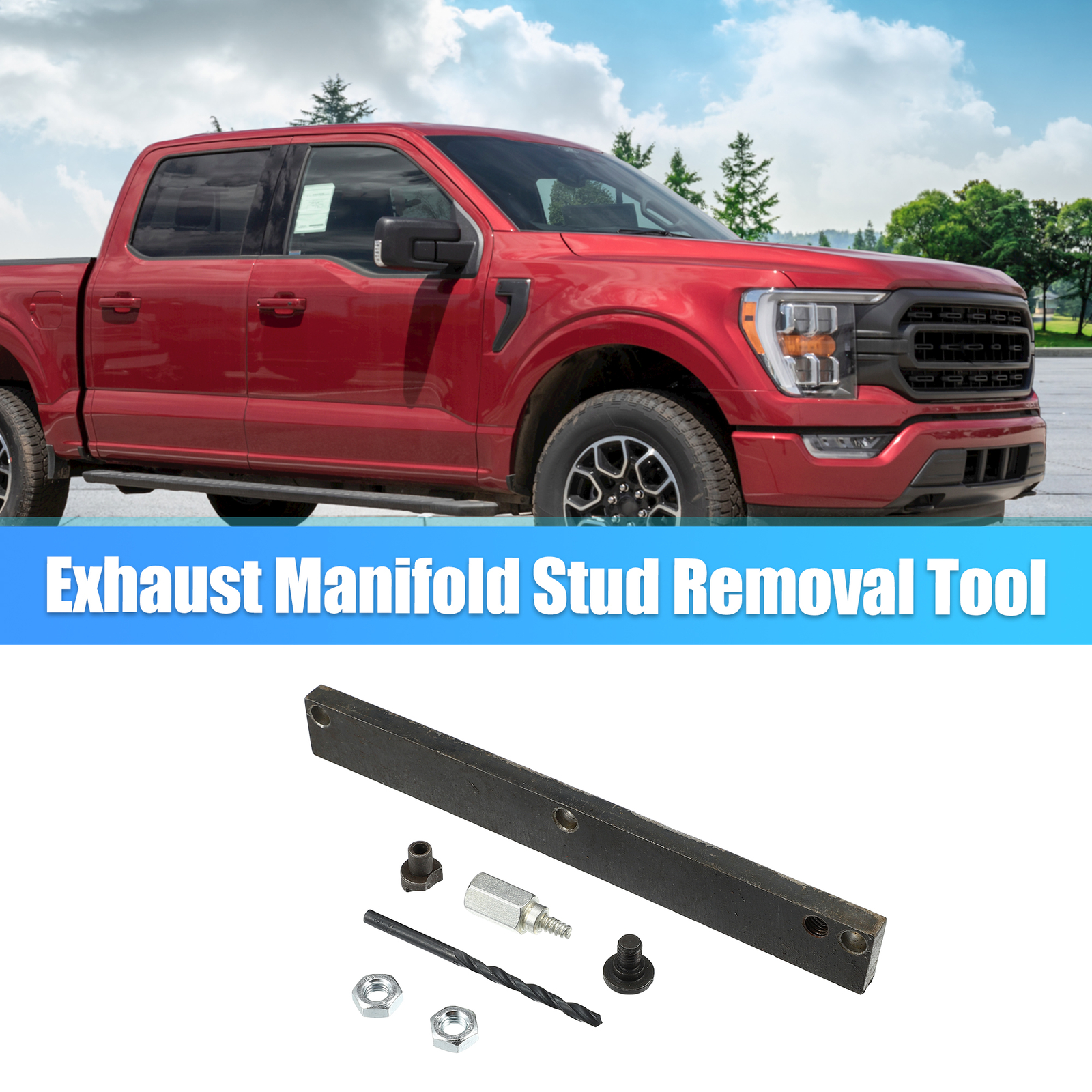 1 Set Exhaust Manifold Stud Removal Tool for Ford F150 F250 F350 Metal