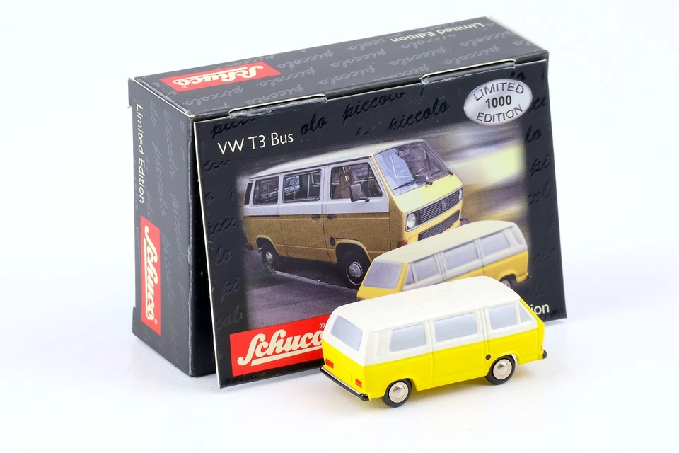 Schuco Piccolo VW T3 Bus Van yellow/ white - Bild 2 von 2