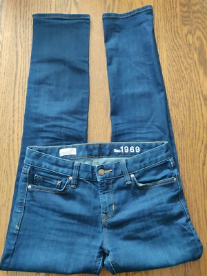 Gap women's size 27R jeans dark wash 