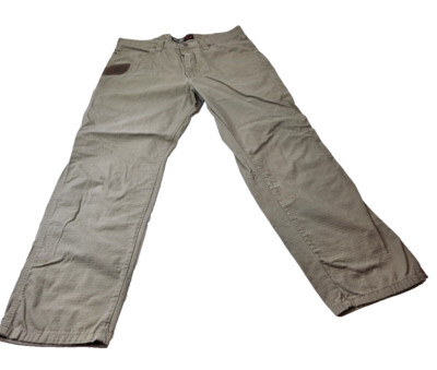 Wrangler Rigg Workwear Jeans Men 36x30 Tan Straight Leg RN 130273 Leather Pocket