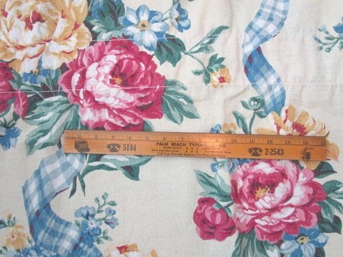 Dos valencias florales vintage - largas 86" - casa de campo, campo francés, aspecto de chintz - Imagen 2 de 4