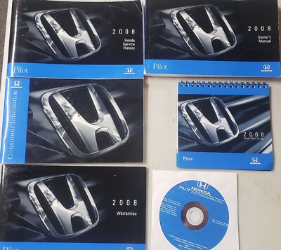 2008 Honda Pilot Owners Manual Set 5 Books DVD Guide Warranty Original Used