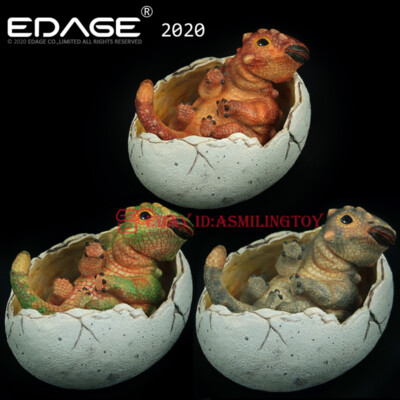 EDAGE Ankylosaurus Dinosaur Egg Baby Resin Model Toy Animal Model 1pcs or 3 pcs 
