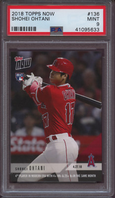 2018 Topps Now 136 Shohei Ohtani PSA 9 Mint RC | eBay