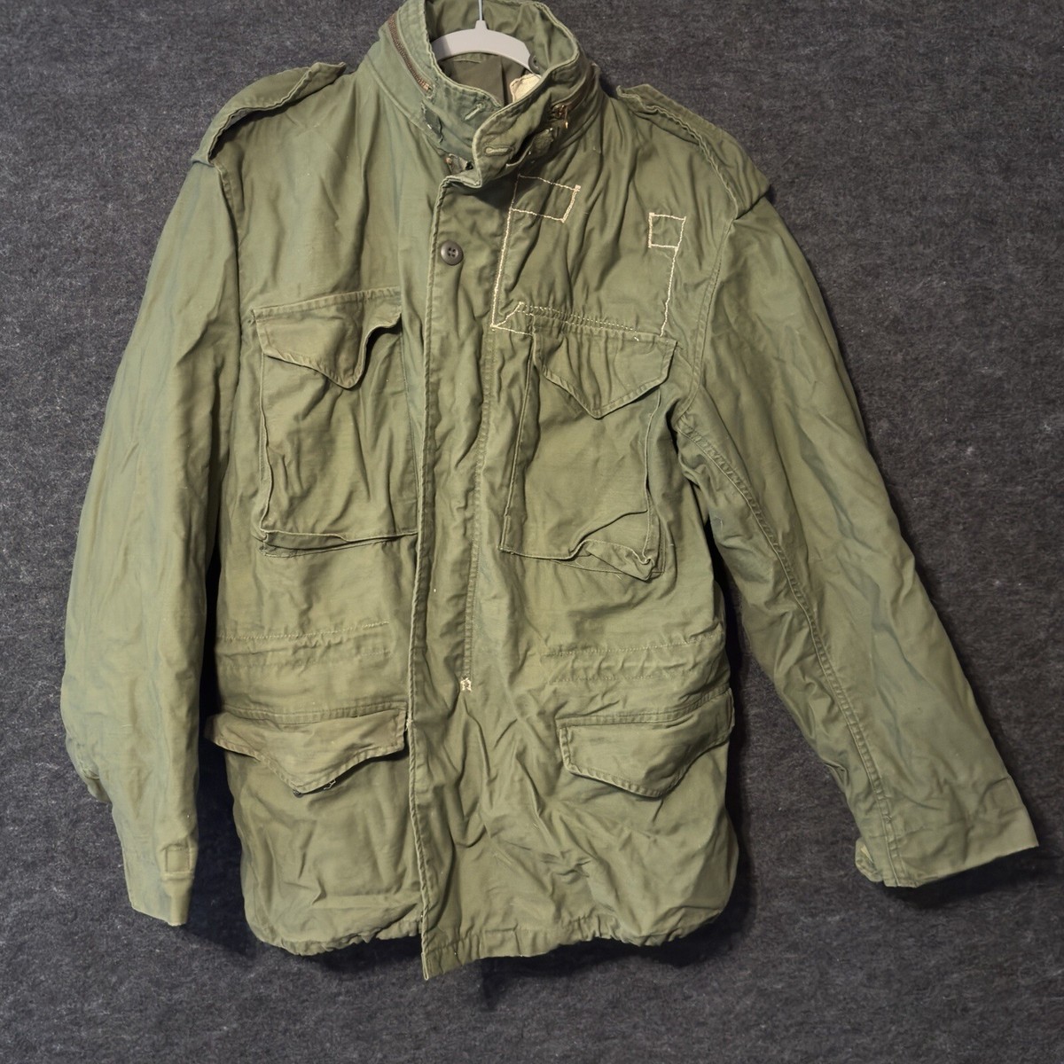Vintage Alpha Industries Cold Weather Field Coat Mens Medium Green
