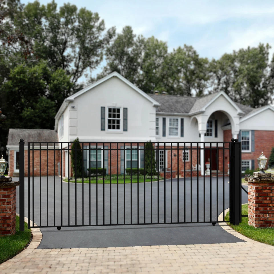 ALEKO Automated Yard Steel Sliding 16' Driveway Gate Madrid Style with Opener - Image 3 of 4