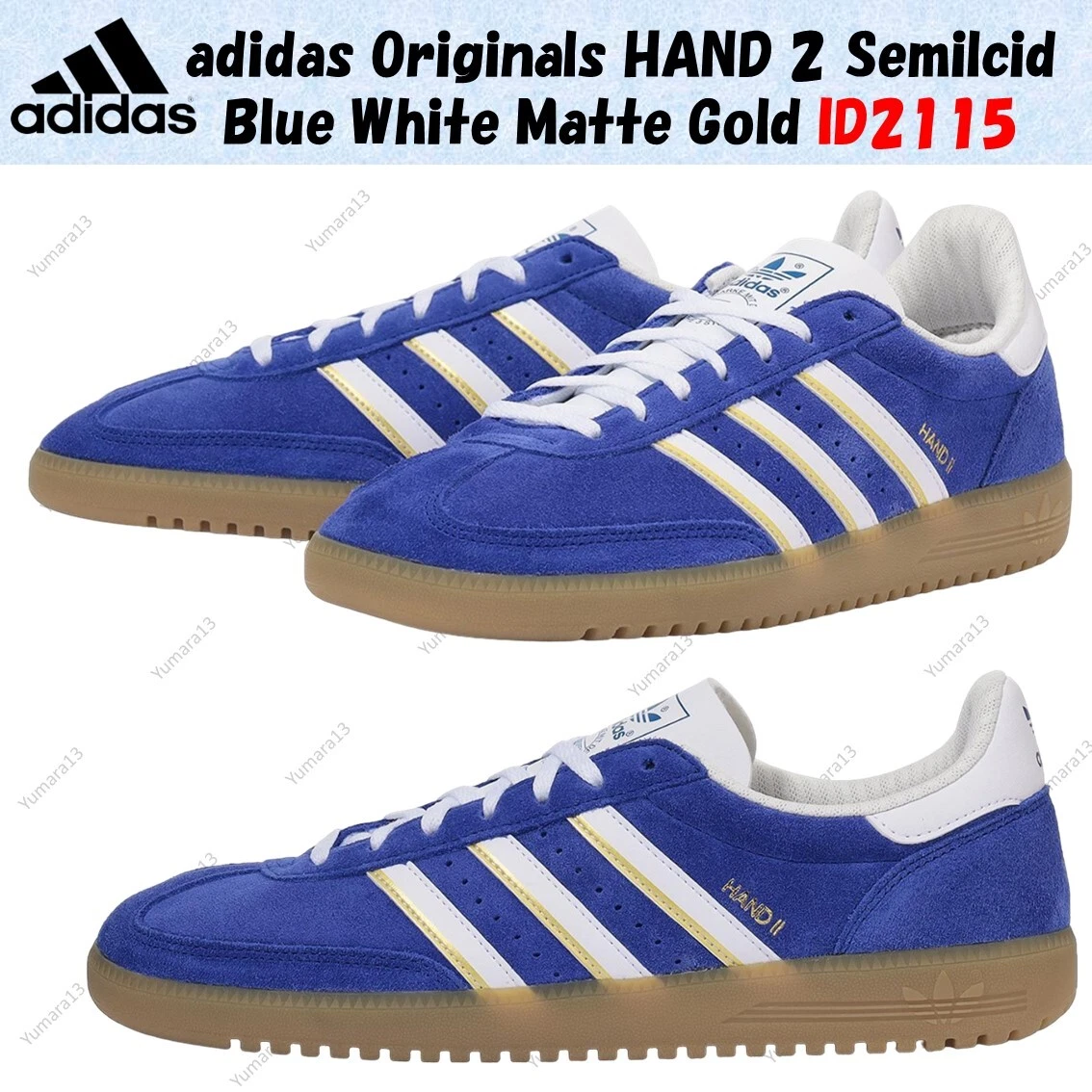 Adidas Originals HAND 2 Semilcid Blue White Matte G ID2115 taglia uomo