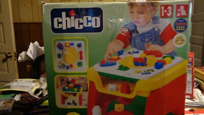 Chicco Flip N Play 2-in-1 Activity Train Block Table ~ Kids
