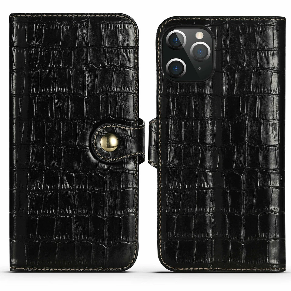 Leather Crocodile Pattern Wallet Phone Case For iPhone 11 12 13 Pro Max XR X 7 8 - Image 2 of 4
