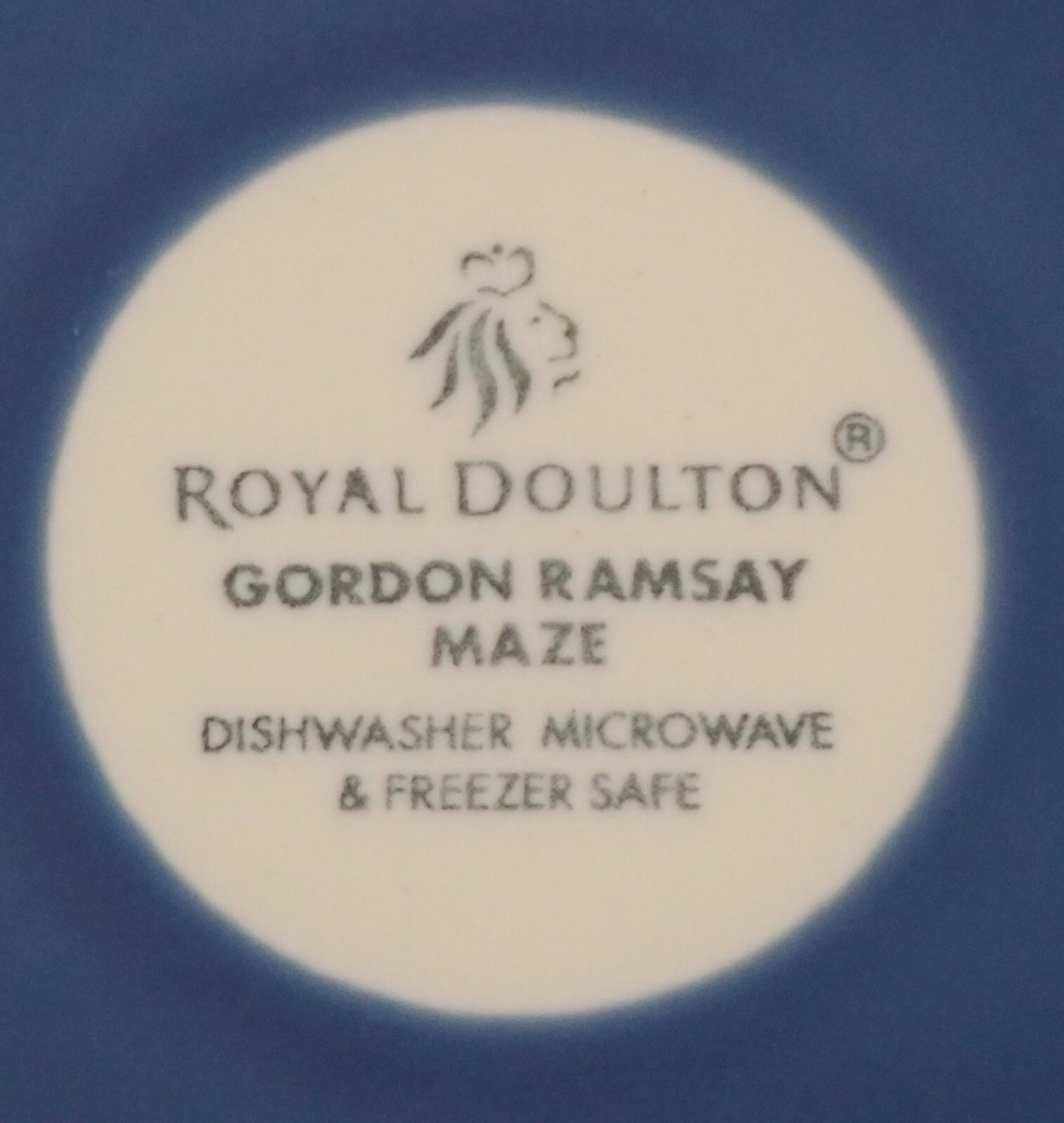 Royal Doulton Maze Denim Blue 11" Dinner Plates (Set of 3) Gordon Ramsay