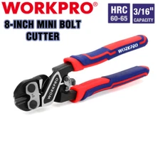 WORKPRO 8-inch Mini Bolt Cutter Security Lock with Bi-Material Ergonomic Handle