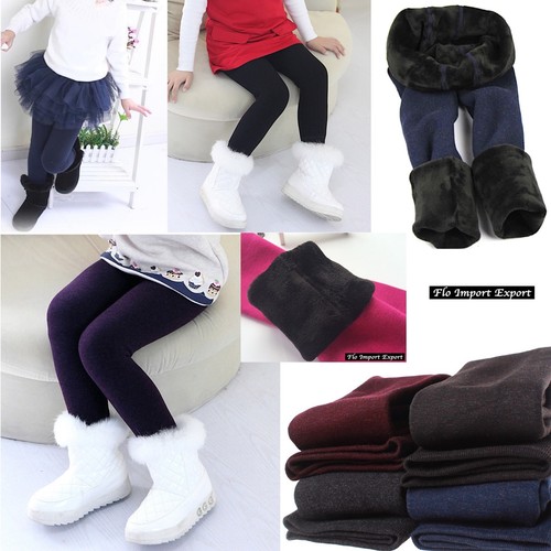 Leggings Felpato Bambina Caldo Pantalone Elastico Warm Child Pants LEGC101  | eBay