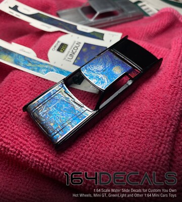 Vangogh '64 Lincoln Continental Waterslide Decals 1/64 CUSTOM Hot
