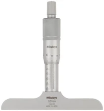 Mitutoyo 128-101 Vernier Depth Gauge 0-25mm Range, 0.01mm Graduation, +/-0.003mm