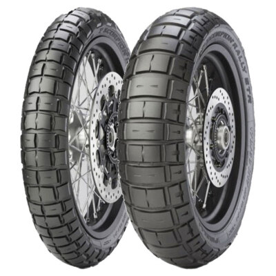PAAR MOTORRADREIFEN PIRELLI 120/70-17 58H + 160/60-15 67H SCORPION RALLY STR M+S