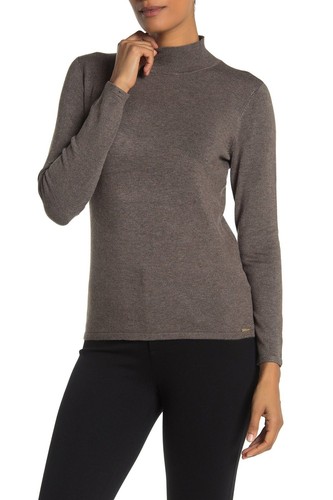 Tahari Mock Neck Long Sleeve Sweater 