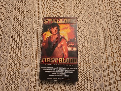 First Blood (VHS, 1998) Rambo Sylvester Stallone Movie Action Adventure 1982 vtg - Picture 1 of 13