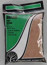 Woodland Scenics New 2026 Brown Fine Ballast Any Scale B72