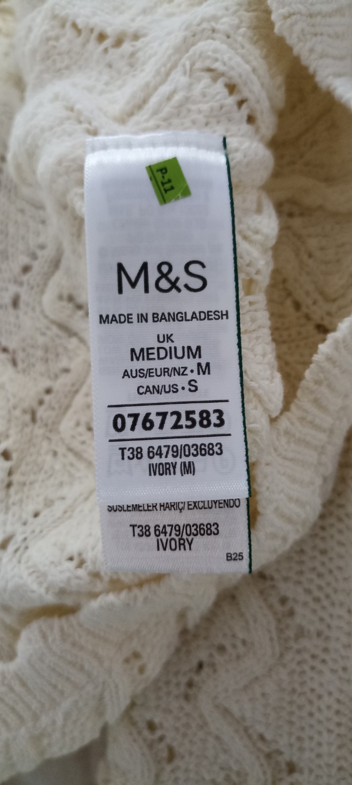 BNWT Beautiful Ladies Ivory Scalloped Cardigan Size UK12-14 M&S RRP £40 image 7